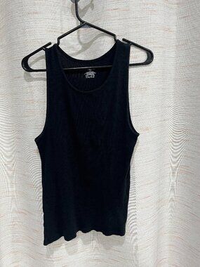 Women's  Large Black Tank Top Mountain Ridge (056)